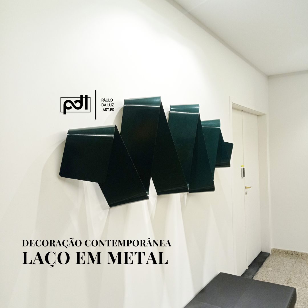 decoração contemporânea laço em metal